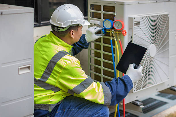 Professional Air Duct Cleaning technician working in Trinity, AL